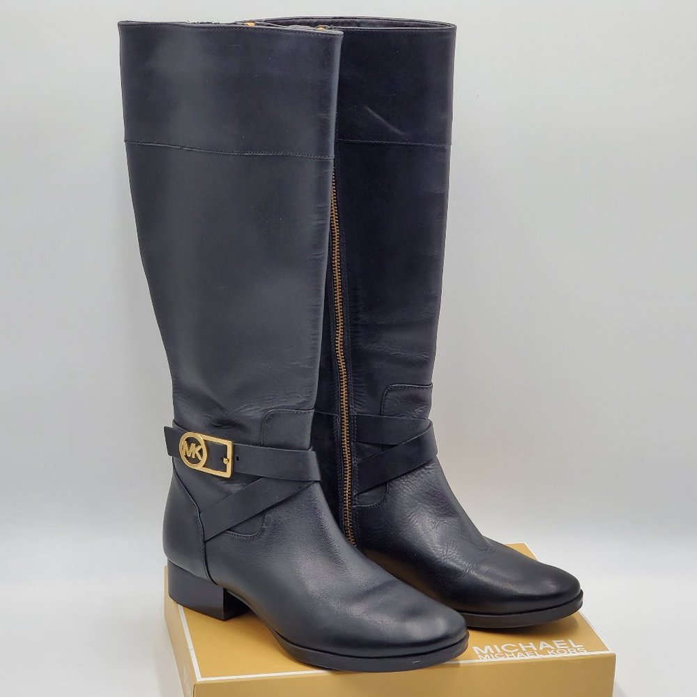 MICHAEL Michael Kors Tall Leather Riding Boots - Picture 2 of 16